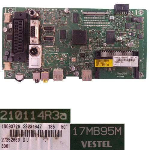Scheda madre Vestel 17MB95M, 23231847, 210114R3a, Telefunken TE50275S20F1T10D