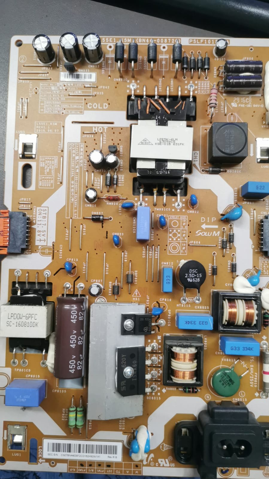 BN44-00872C Power Board Samsung PSLF101S08A