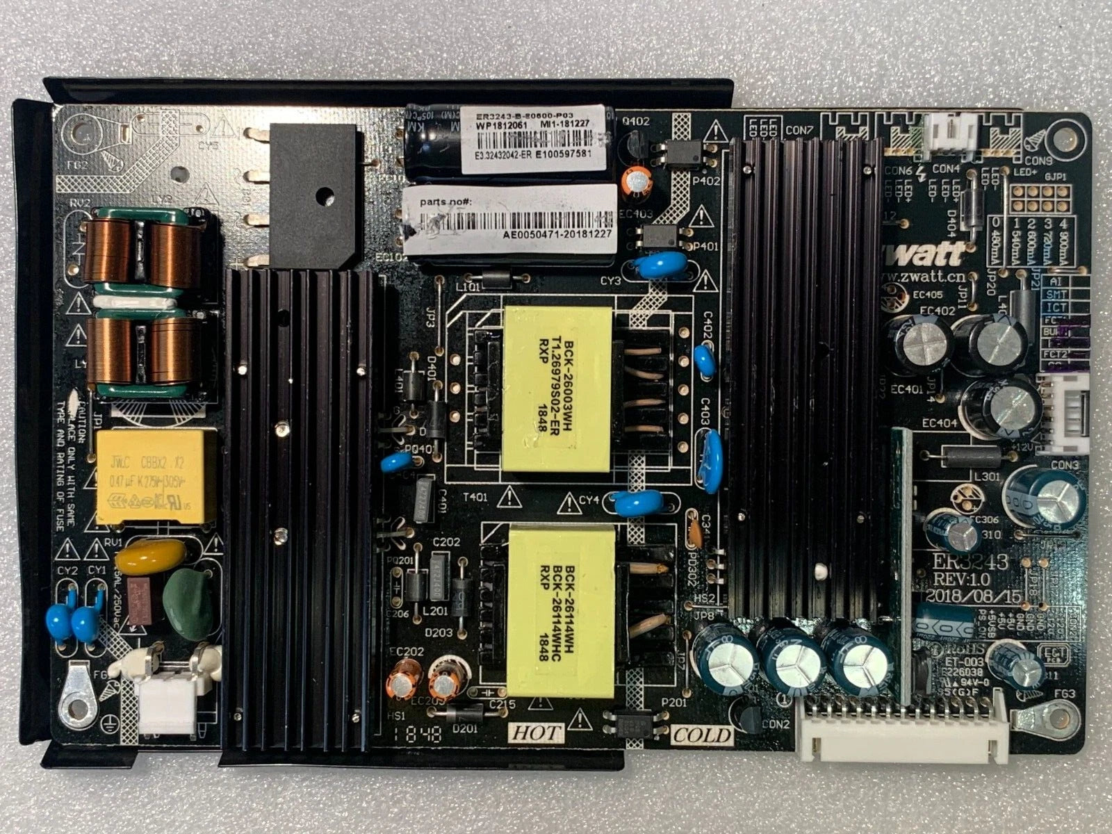 ER3243 Power Board Zephir TS43UHD REV:1.0 AGL390006